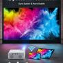 WiFi Projector with Projection Screen 1080P Full HD, 9000 Lux Portable Video 4K Projector Compatible with iphone TV Stick PS5 HDMI USB, Multimedia Home Movie Theater Projector (FREE POSTAGE) Image 2