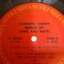 Leonard Cohen - Songs Of Love And Hate - LP - Columbia Records - 1971 Image 5