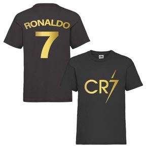 Kids Ronaldo Inspired Soccer T shirt footy merch Ronaldo TEEs Boys Girls Gift Top Tee 5-13yrs Number 7 # 7 CR7 Cristiano Ronaldo T-shirt