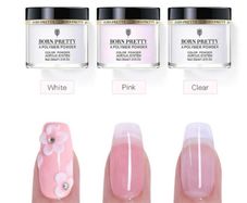 Set of 3pcs Acrylic Powder for Nail Extensions - 30ml each