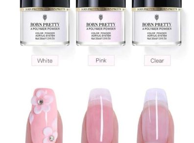 Set of 3pcs Acrylic Powder for Nail Extensions - 30ml each
