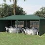 6x3 m Party Tent Gazebo Marquee Outdoor Patio Canopy Shelter with Windows and Side Panels, Green Image 2
