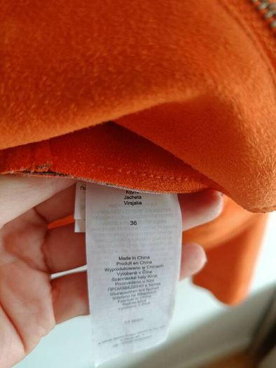 Orange Faux-Suede Jacket
