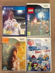 PS4 & Nintendo Wii Game Bundle FIFA 18, LEGO Harry Potter & More