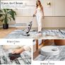 Area Rug Living Room Rugs Grey Modern Luxury Rug Soft Short Pile Carpet Modern Style Decorative Rugs for Living Room Bedroom (Grey/gold, 120 x 160 cm) Image 4