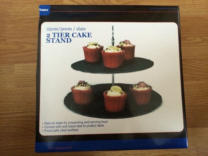 2 Tier Slate Cake Stand