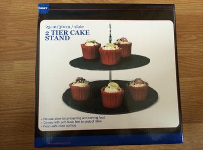 2 Tier Slate Cake Stand