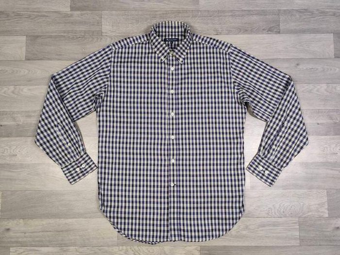 Aquascutum Button Down Nova Check Shirt Mens Large