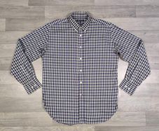 Aquascutum Button Down Nova Check Shirt Mens Large