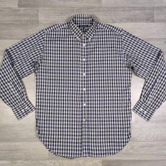 Aquascutum Button Down Nova Check Shirt Mens Large
