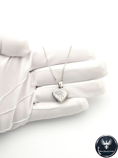 Vintage 925 Sterling Silver Locket Necklace