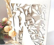 Personalized Wooden Wedding Card, Money Gift Option Available