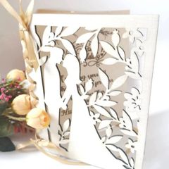 Personalized Wooden Wedding Card, Money Gift Option Available