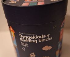 Flying Tiger Byggeklodser 100 Wooden Building Blocks Tub