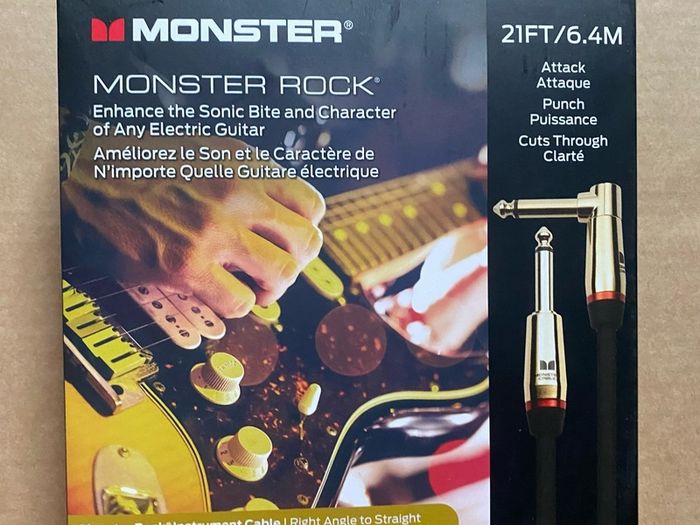 Monster Rock Cable Prolink Rock 6,4 m Monster Cable Reliable cable for electric guitar