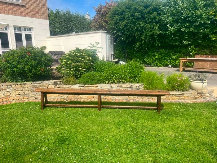 Antique mid 18c yew bench
