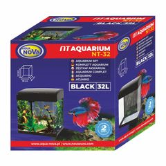 Aqua Nova Aquarium Set NT-32 Black 32L LED Light And Filter