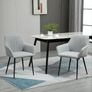 Mid-Century Dining Chairs Set of 2, Light Grey Image 9
