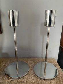 Silver candle holders