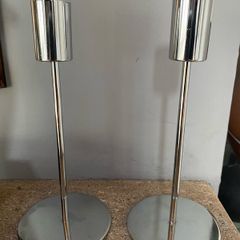 Silver candle holders