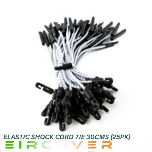 Elastic shock cord tie 30 cm (25 pk )