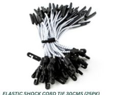 Elastic shock cord tie 30 cm (25 pk )