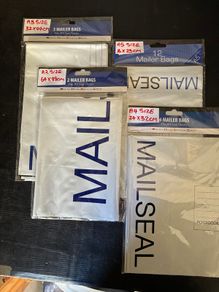 Plastic envelopes A2, A3, A4, A5.