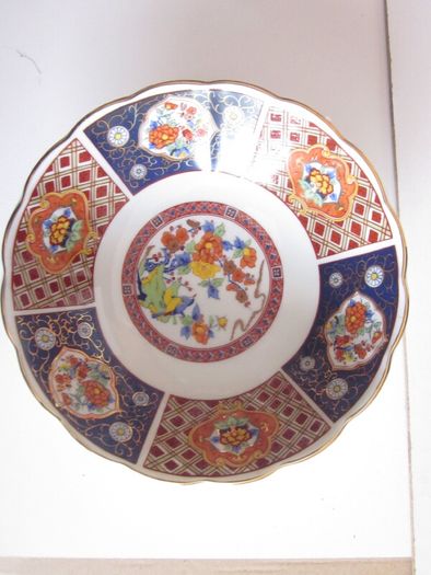 Vintage Japanese Imari Porcelain Bowl and Plate