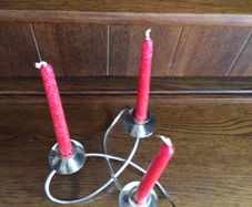 Celtic Knot Chrome Candle Holder Christmas Table