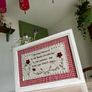 Vintage Embroidered Gingham Picture Frame Image 6