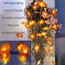 Autumn Decorations, Fairy Lights, 10 Maple Leaf Light, Garden Lights Outdoor Lights, Autumn Wreath, Christmas Decorations Halloween Decorations Leaves Decoration Thanksgiving Decorations Image 3