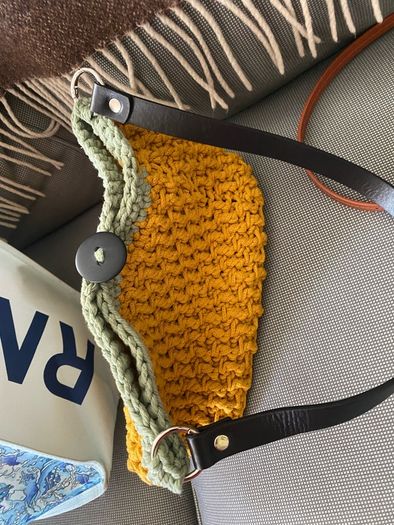 Handmade crochet macrame shoulder bags
