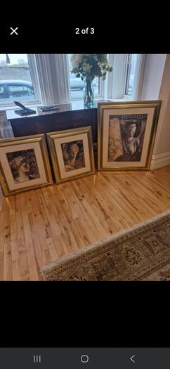 Decorative Gold Framed Wall Art Set