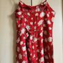 Red floral strappy dress Image 2