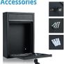 Post Boxes Wall Mounted Waterproof, Steel Mail Box with 2 Keys, Lockable Weatherproof Large Letter Image 3