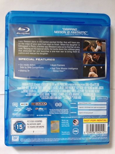 Taken (Extended Harder Cut) [2008] Liam Neeson, Maggie Grace, Leland Orser, Jon Gries, David Warshofsky, Katie Cassidy, Holly Valance & Famke Janssen [Blu-ray Movie]