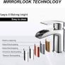 FREE EXPRESS SHIPPING Basin Taps Waterfall Mixers Bathroom Sink Mixer Tap Semi-open with UK Hoses Chrome Brass Image 4