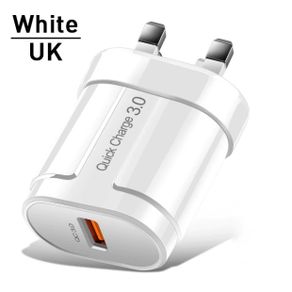USLION QC 3.0 18W USB Fast Charger Wall Charger UK Plug (Brand New/Warranty)