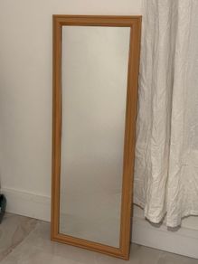 Mirror with wooden frame
