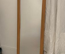 Mirror with wooden frame