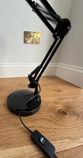 Lucide black study/desk lamp