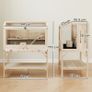 Hamster cage, 2 levels, small pet cage with storage compartment, accessories, 84 x 53 x 110 cm, Natural wood Image 3