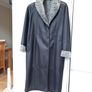 "Erre" Genuine Leather Coat Black.  Fully Lined  With Mohair/Wool/Acry.  Made in Italy Image 3