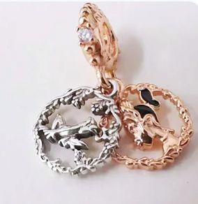 Pandora Disney Princess and the Frog Tiana Double Dangle Charm