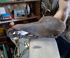 Antique Leather Bicycle Seat