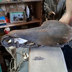 Antique Leather Bicycle Seat