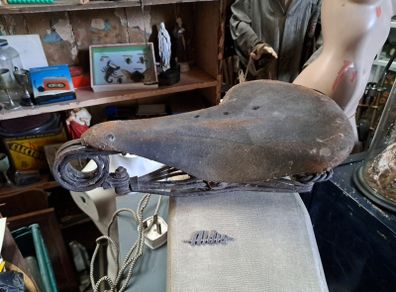 Antique Leather Bicycle Seat