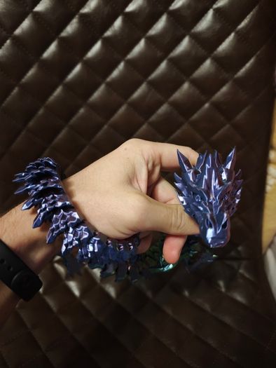 Large 3D Printed Articulated Crystal Dragon Toy