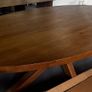 Extra Large 220cm Oval Oak Dining Table Ex Display Like New Image 5