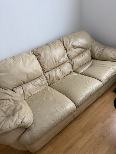 3 and 2 leather couches